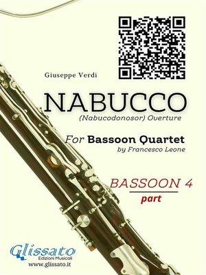 cover image of Bassoon 4 part of "Nabucco" overture for Bassoon Quartet